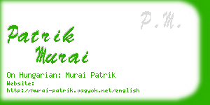 patrik murai business card